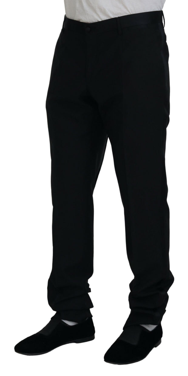 Elegant Slim Fit Black Dress Trousers Dolce & Gabbana