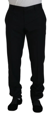 Elegant Slim Fit Black Dress Trousers Dolce & Gabbana