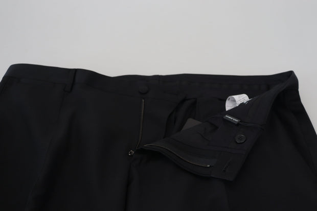 Elegant Slim Fit Black Dress Trousers Dolce & Gabbana