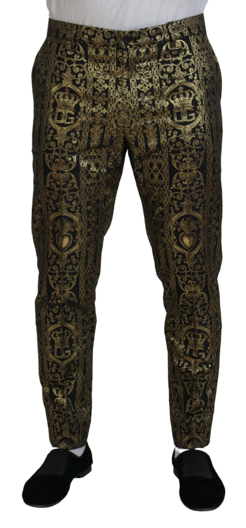 Elegant Jacquard Evening Pants Dolce & Gabbana