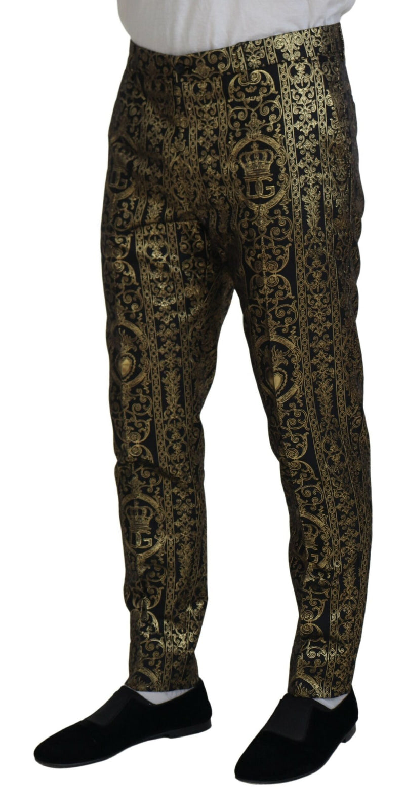 Elegant Jacquard Evening Pants Dolce & Gabbana