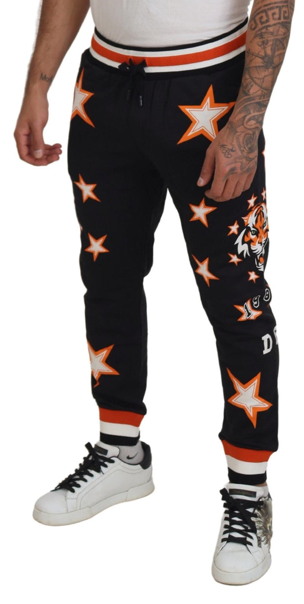 Elegant Black Star Casual Sweatpants Dolce & Gabbana