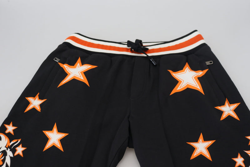 Elegant Black Star Casual Sweatpants Dolce & Gabbana