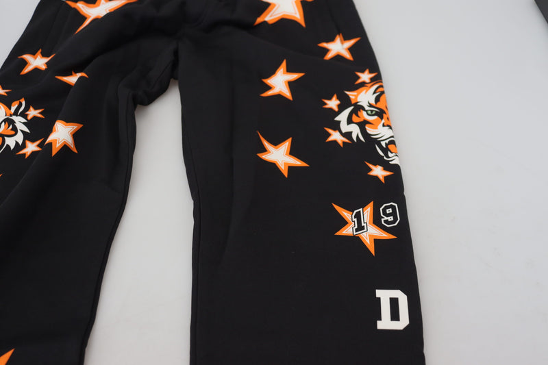 Elegant Black Star Casual Sweatpants Dolce & Gabbana