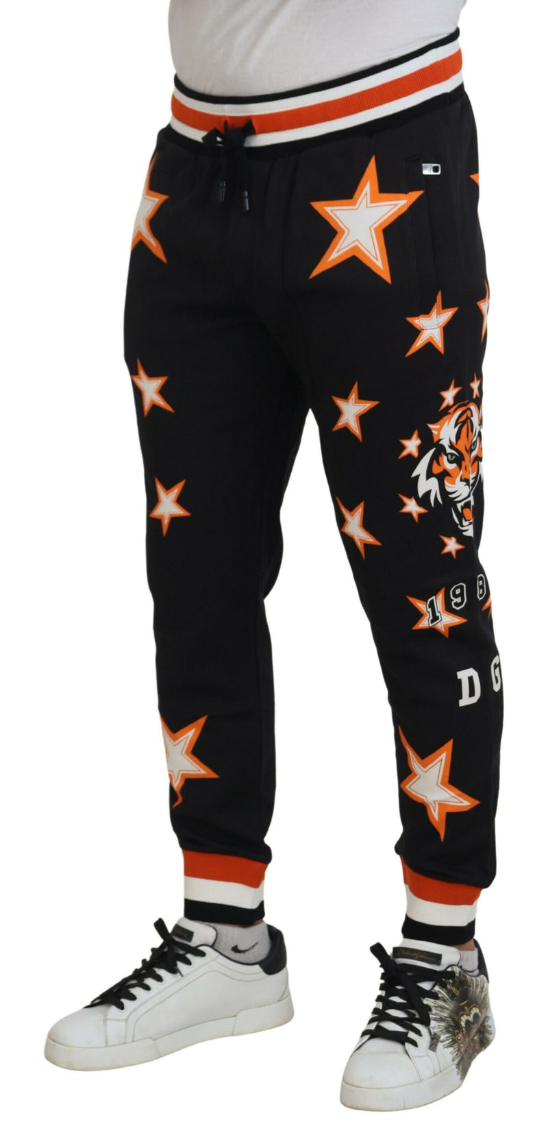 Elegant Black Star Casual Sweatpants Dolce & Gabbana