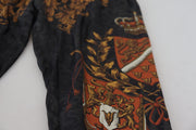 Baroque Crown Silk Sweatpants Dolce & Gabbana