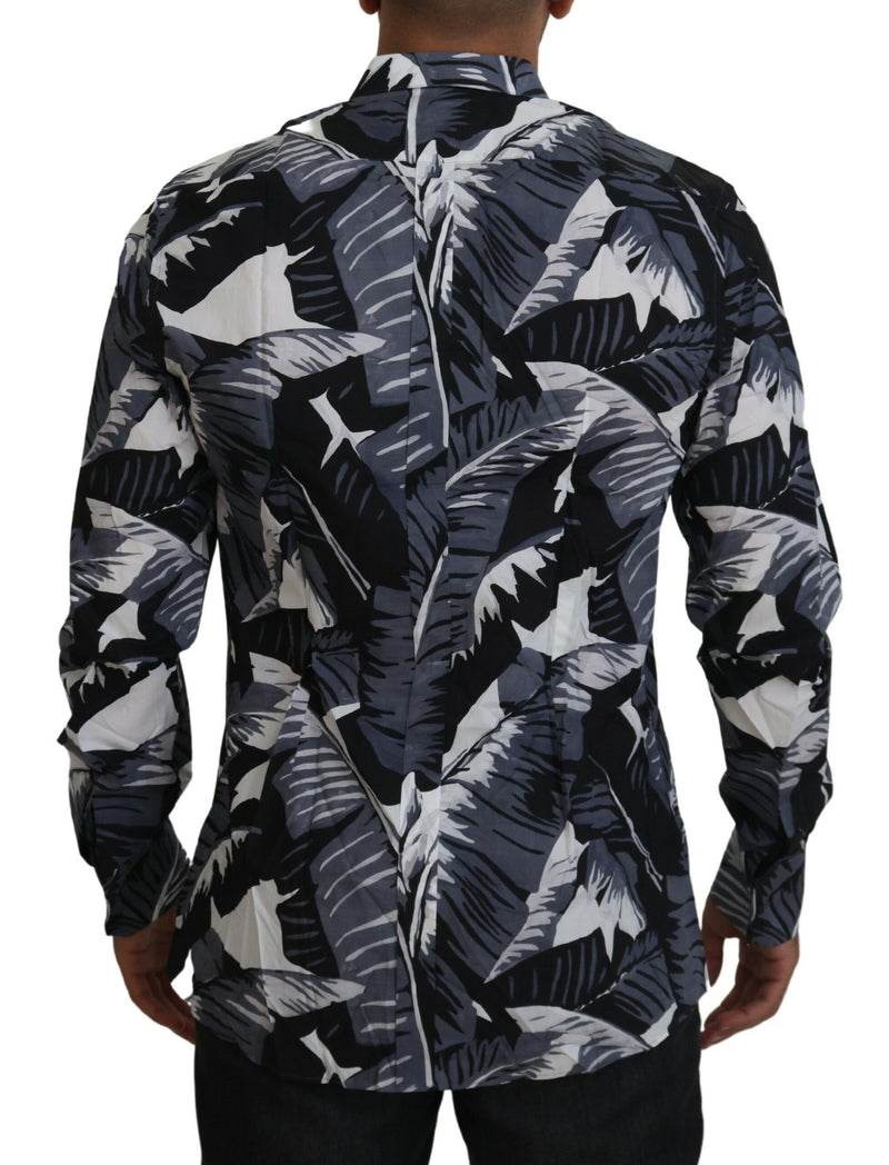 Multicolor Banana Leaf Print Casual Shirt Dolce & Gabbana