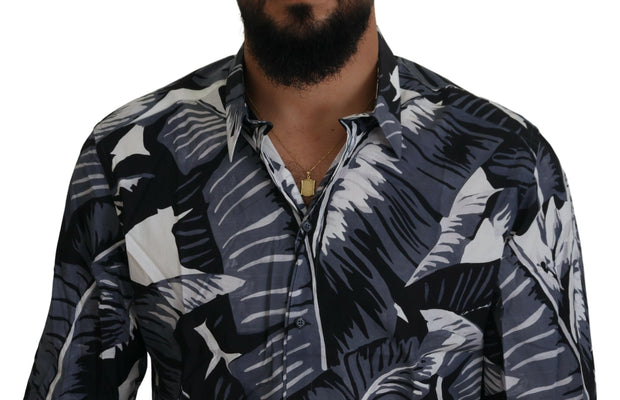 Multicolor Banana Leaf Print Casual Shirt Dolce & Gabbana