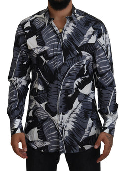 Multicolor Banana Leaf Print Casual Shirt Dolce & Gabbana