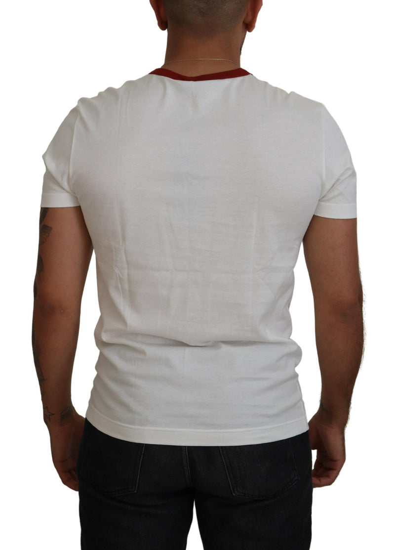 Elegant White Crewneck Cotton T-Shirt Dolce & Gabbana