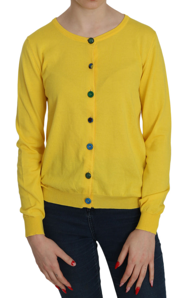 Radiant Yellow Cotton Sweater Jucca