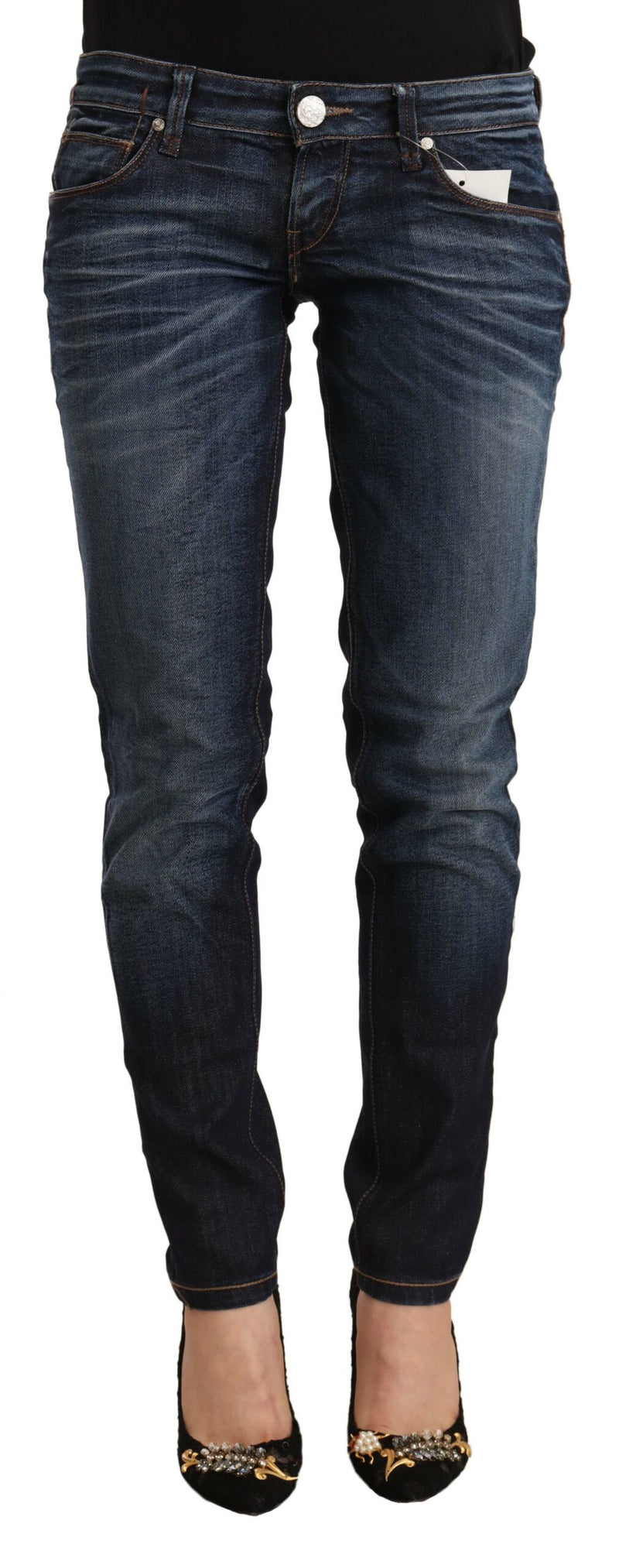 Chic Slim Fit Blue Washed Jeans Acht