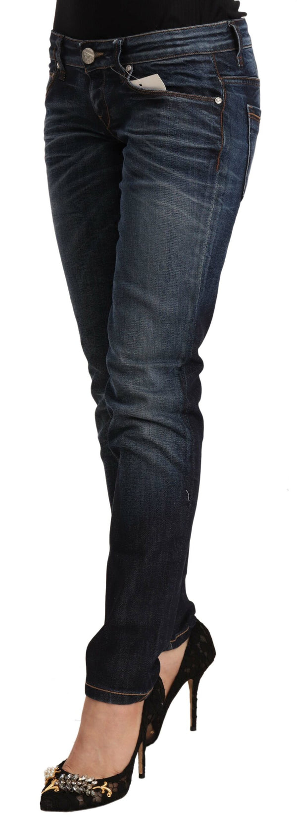 Chic Slim Fit Blue Washed Jeans Acht