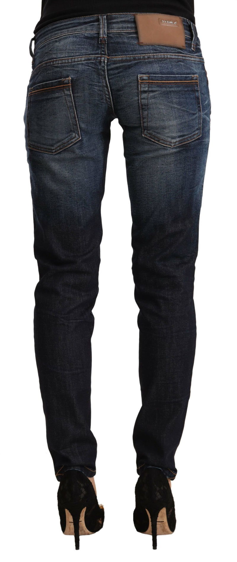 Chic Slim Fit Blue Washed Jeans Acht