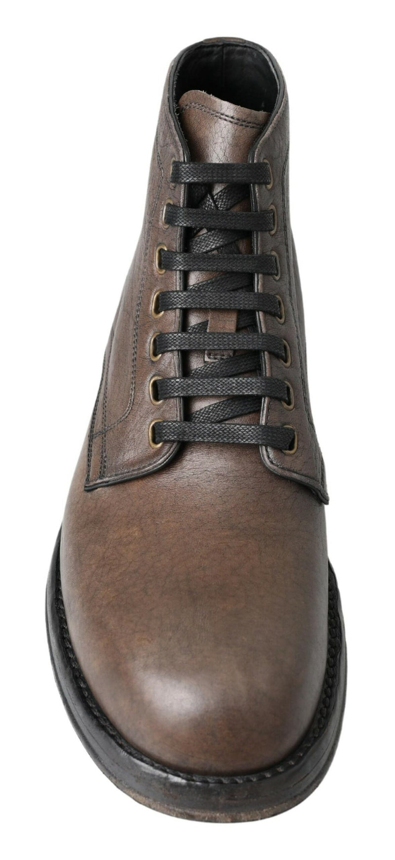 Elegant Horse Leather Lace-Up Boots Dolce & Gabbana