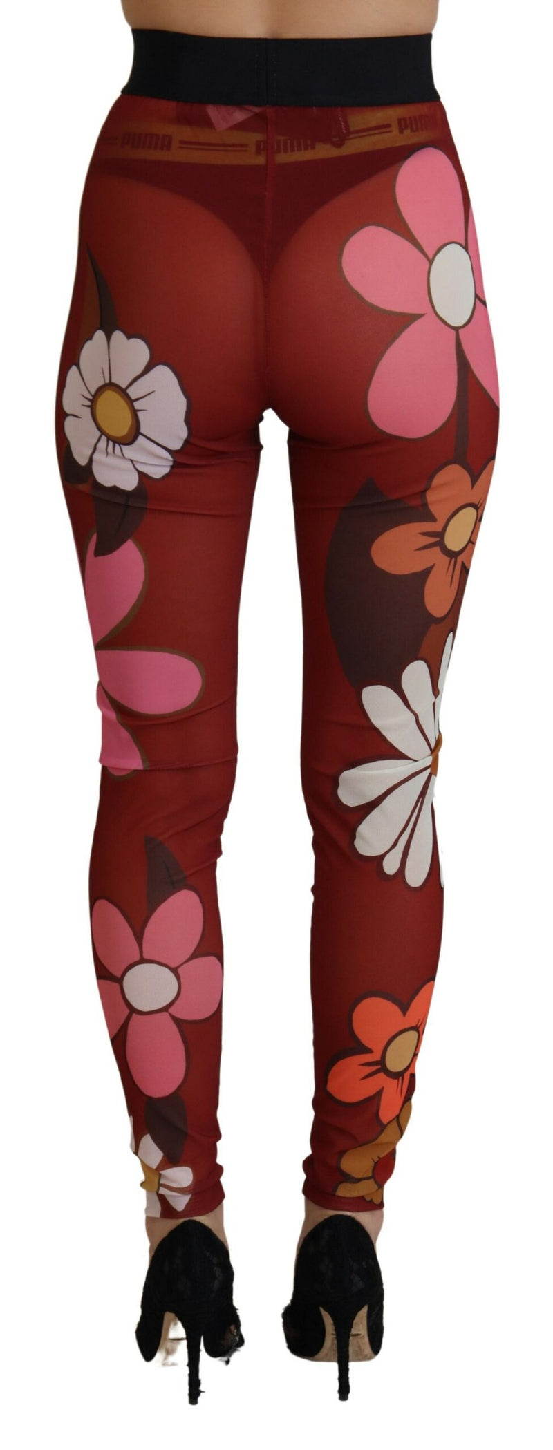 Floral Red High Waist Leggings Dolce & Gabbana