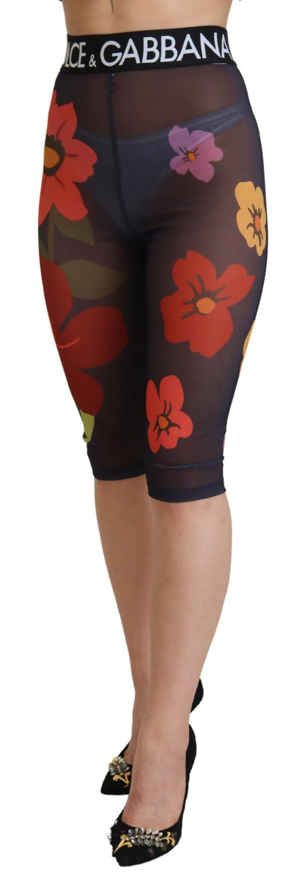 Elegant Floral Print High Waist Leggings Dolce & Gabbana