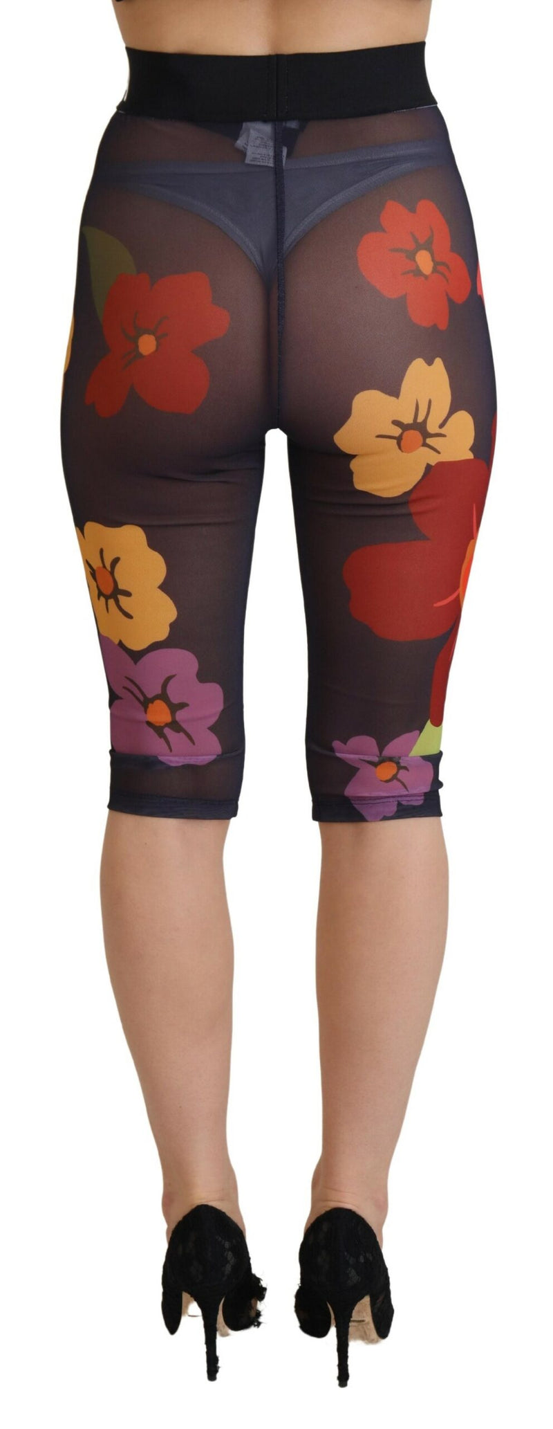 Elegant Floral Print High Waist Leggings Dolce & Gabbana