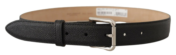 Sleek Black Authentic Leather Belt Dolce & Gabbana