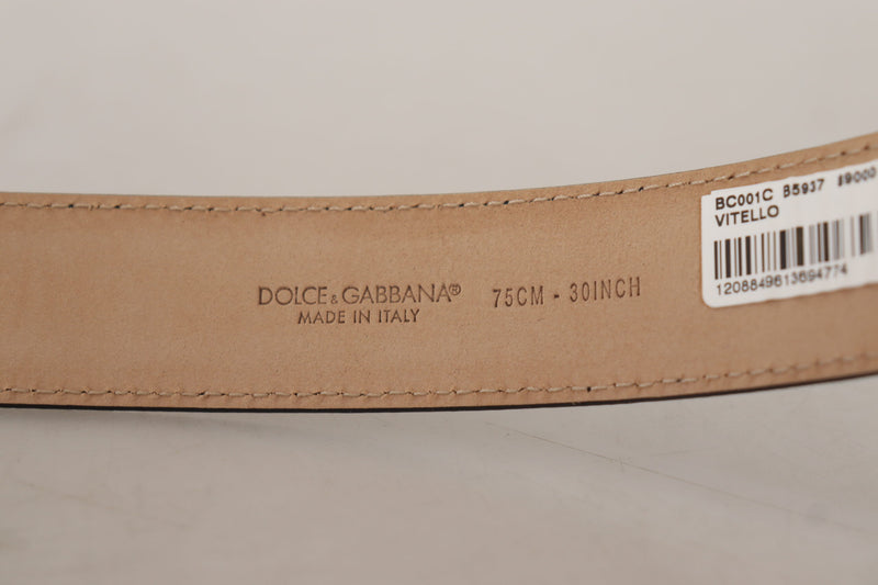 Sleek Black Authentic Leather Belt Dolce & Gabbana