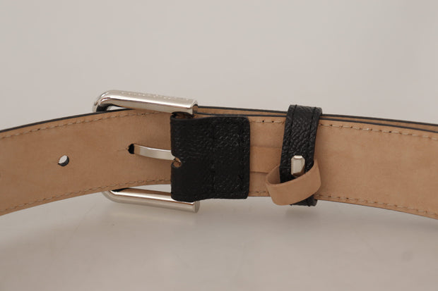 Sleek Black Authentic Leather Belt Dolce & Gabbana