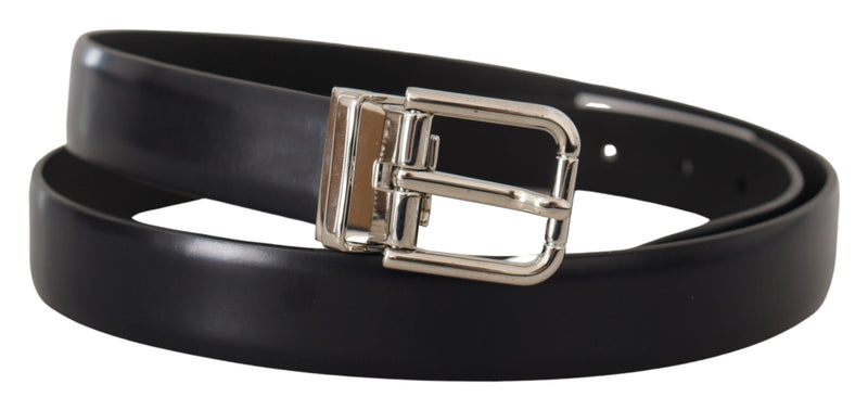 Elegant Leather Belt with Metal Buckle Dolce & Gabbana