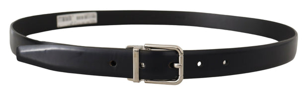 Elegant Leather Belt with Metal Buckle Dolce & Gabbana