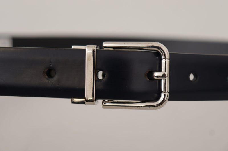 Elegant Leather Belt with Metal Buckle Dolce & Gabbana