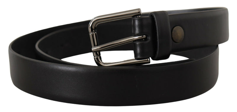 Elegant Black Leather Classic Belt Dolce & Gabbana