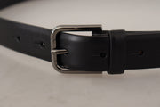 Elegant Black Leather Classic Belt Dolce & Gabbana