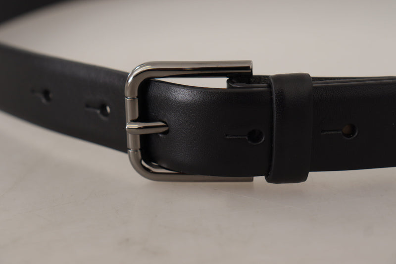 Elegant Black Leather Classic Belt Dolce & Gabbana