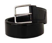 Elegant Black Leather Belt Dolce & Gabbana