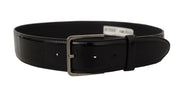 Elegant Black Leather Belt Dolce & Gabbana