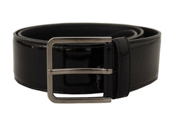 Elegant Black Leather Belt Dolce & Gabbana