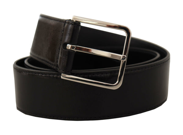 Elegant Leather Belt with Metal Buckle Dolce & Gabbana