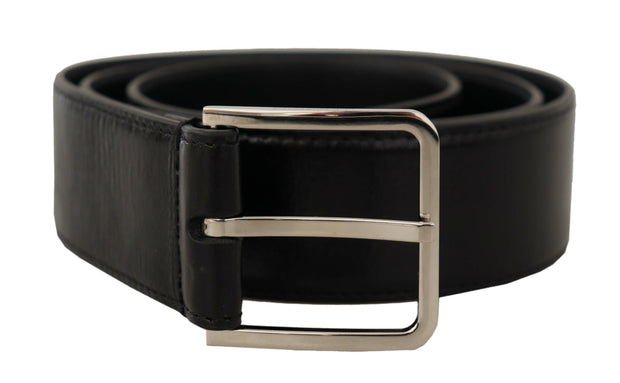 Elegant Leather Belt with Metal Buckle Dolce & Gabbana