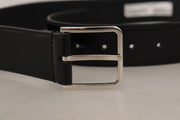 Elegant Leather Belt with Metal Buckle Dolce & Gabbana