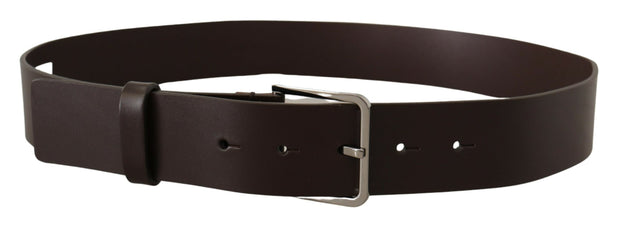 Elegant Dark Brown Leather Belt Dolce & Gabbana