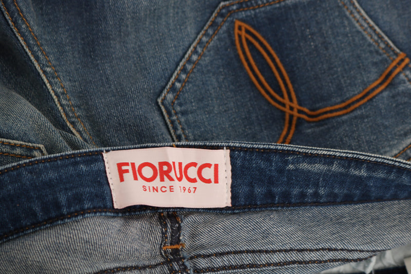 Svelte Mid Waist Slim Jeans in Vintage Blue Fiorucci