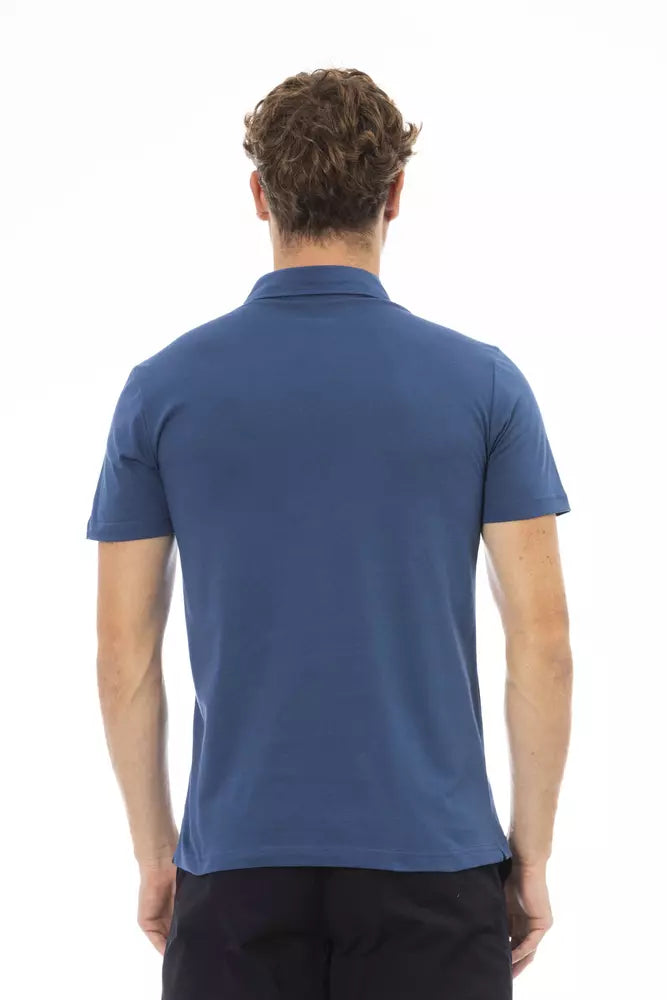 Blue Cotton Men Polo Baldinini Trend