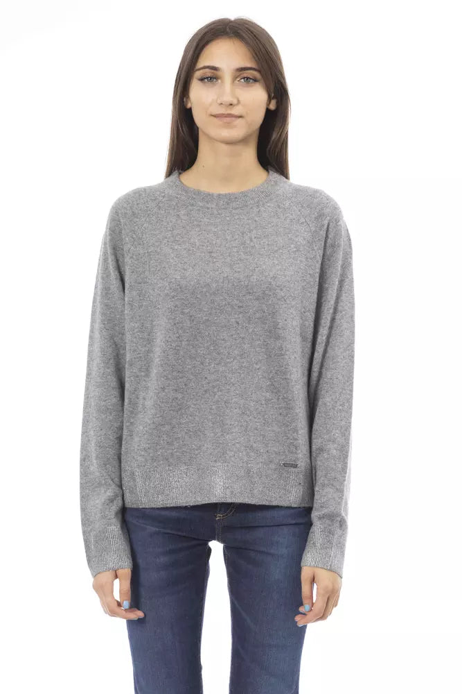 "Gray Wool Women's Sweater" Baldinini Trend