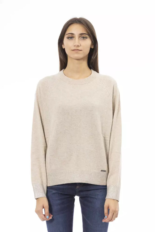 Beige Cashmere Women Sweater Baldinini Trend