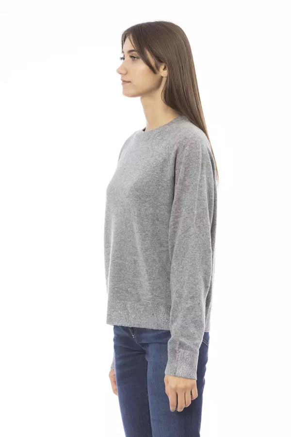 "Gray Wool Women's Sweater" Baldinini Trend