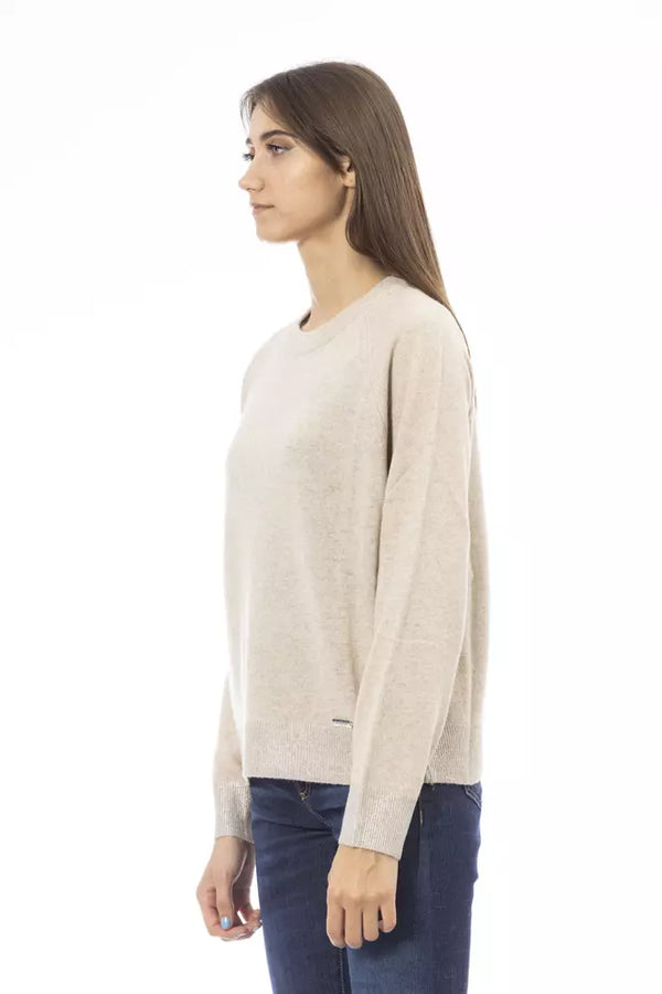 Beige Cashmere Women Sweater Baldinini Trend