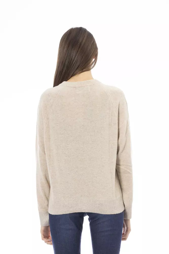 Beige Cashmere Women Sweater Baldinini Trend