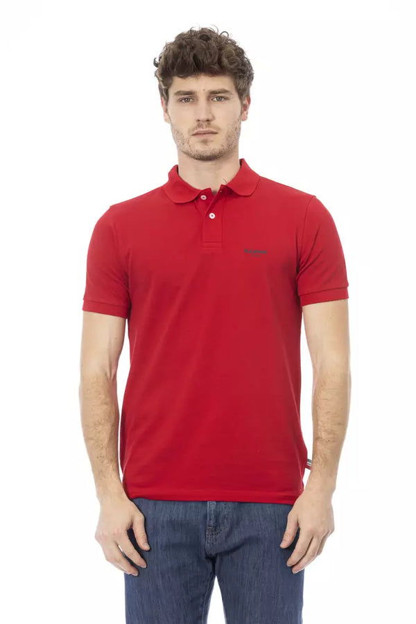 Red Cotton Men Polo Baldinini Trend