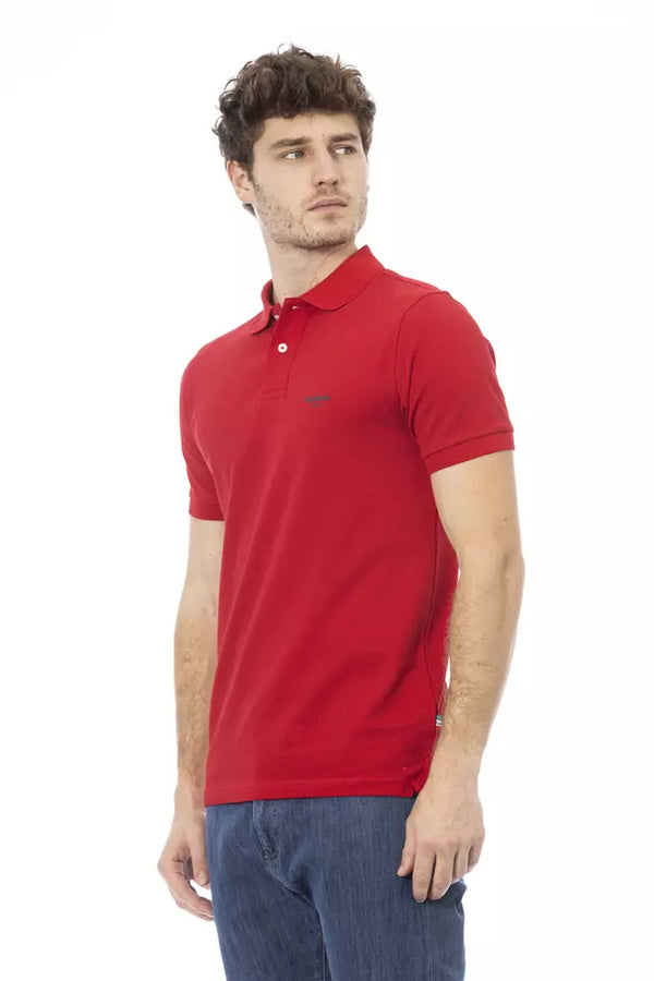 Red Cotton Men Polo Baldinini Trend