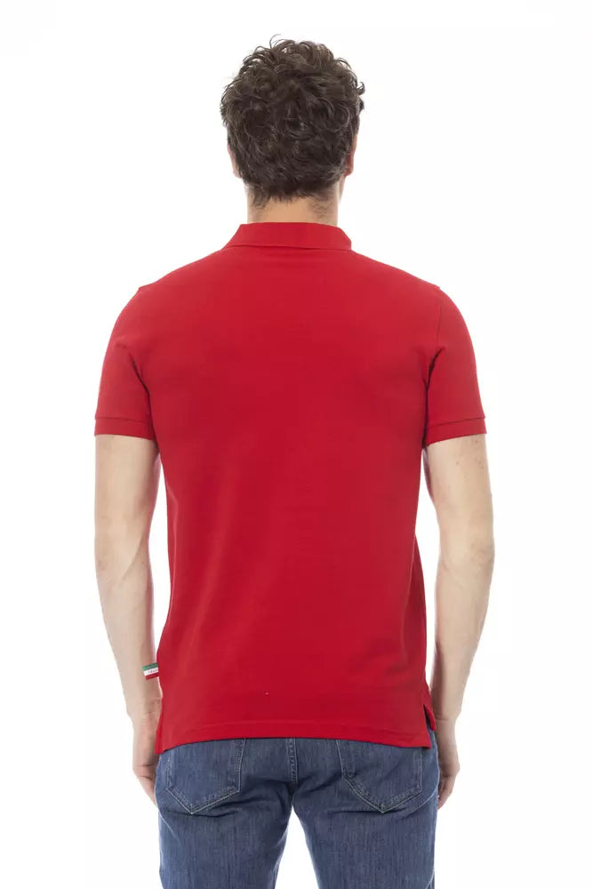 Red Cotton Men Polo Baldinini Trend