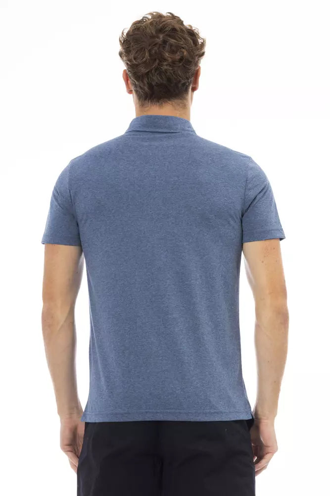 Blue Cotton Men Polo Baldinini Trend