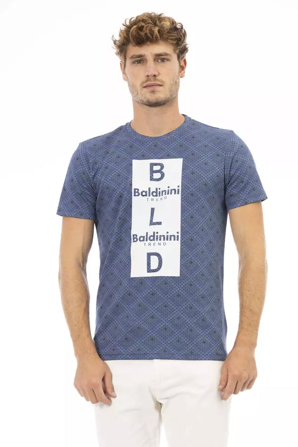 Blue Cotton Men T-Shirt Baldinini Trend
